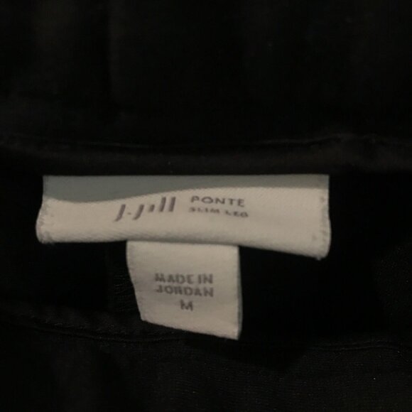 J Jill  Pants Womens Medium Black Ponte Slim Leg Leggings Pull On Designer Boho - Picture 3 of 10